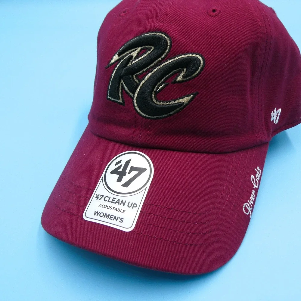 '47 Hat Womens One Size Clean Up Sacramento‎ River Cats Maroon Adjustable Cotton
